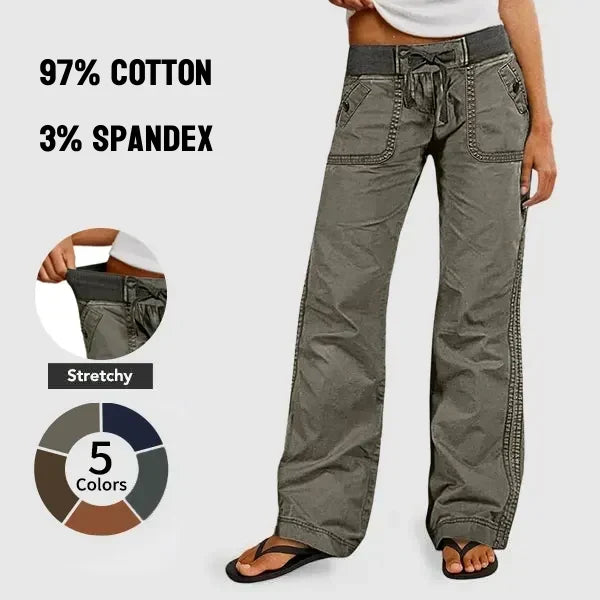 ⚡FINAL SALE⚡ Women's High-Stretch Mid-Rise Straight-Leg Trousers