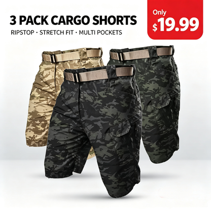 Men's Tactical Cargo Shorts – now with stretch, storage, and all‑day comfort