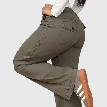⚡FINAL SALE⚡ Women's High-Stretch Mid-Rise Straight-Leg Trousers
