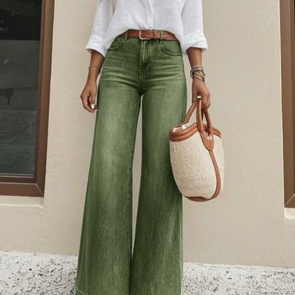 Women's Loose Fit Baggy Oversized Straight Leg Denim Jeans with Pockets